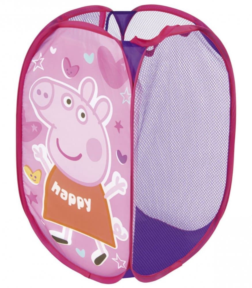 Cos textil pentru jucarii Peppa Pig 36x36x58 cm
