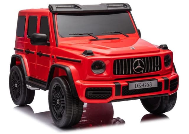 Masinuta electrica pentru copii Mercedes G63 XXL Red, design realist, 4 motoare x55W, cu bluetooth, port USB, MP3, lumini LED fataspate, centuri de siguranta, cauciucuri EVA, dimensiune 158 x 93 x 81 cm
