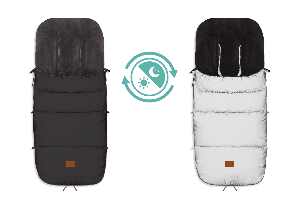 Sac de iarna reflectorizant pentru carucior Kinley black Fillikid