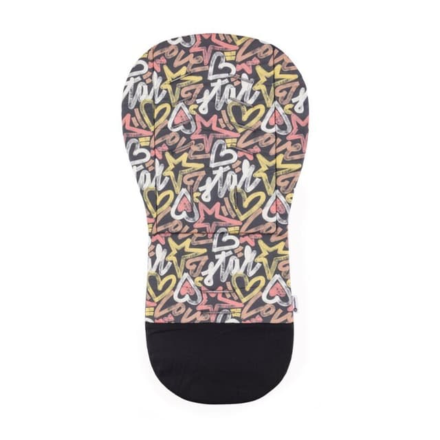 Salteluta pentru carucior PetiteMars Foamy GriMulticolor reversibila, cu doua fete, din spuma, universala, 86x42 cm
