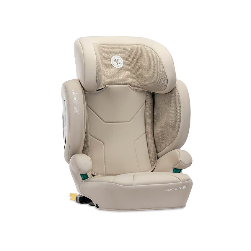 Scaun auto pentru copii Lorelli Growgo Beige cu isofix, pliabil, protectii laterale extensibile, tetiera reglabila, 100-150 cm, 3-12 ani