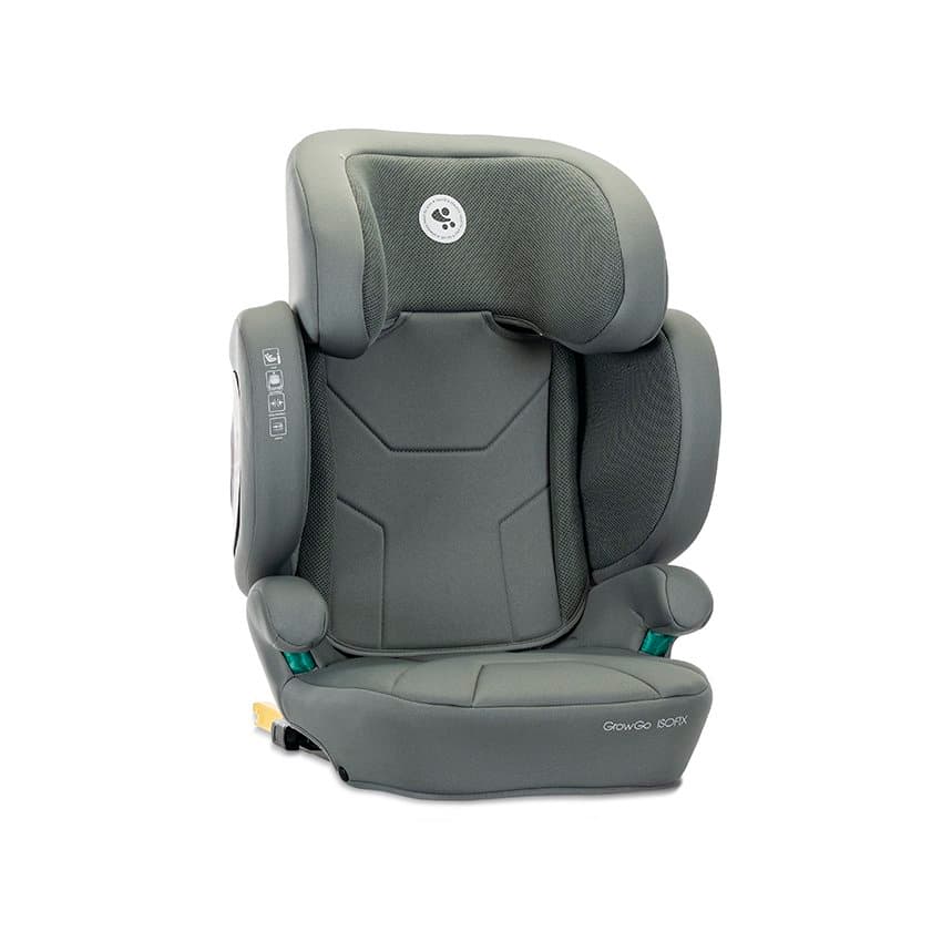 Scaun auto pentru copii Lorelli Growgo Green cu isofix, pliabil, protectii laterale extensibile, tetiera reglabila, 100-150 cm, 3-12 ani