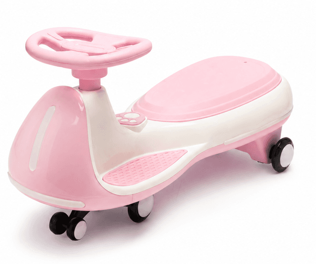 Vehicul electric tip PlasmaCar pink pentru copii Nichiduta, design sportiv fara pedale, volan ergonomic, echipat cu 2motoare performante, acumulator de 12V 4.5AH