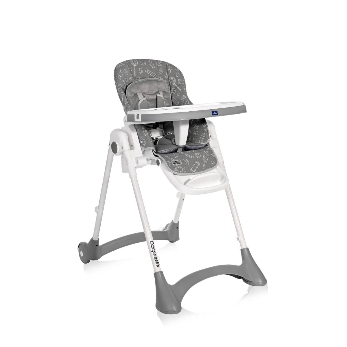 Scaun de masa reglabil, Lorelli, Campanella, 6-36 luni, Grey Candy