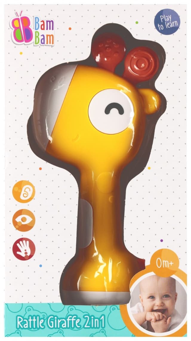 Jucarie zornaitoare 2 in 1, BamBam, Girafa