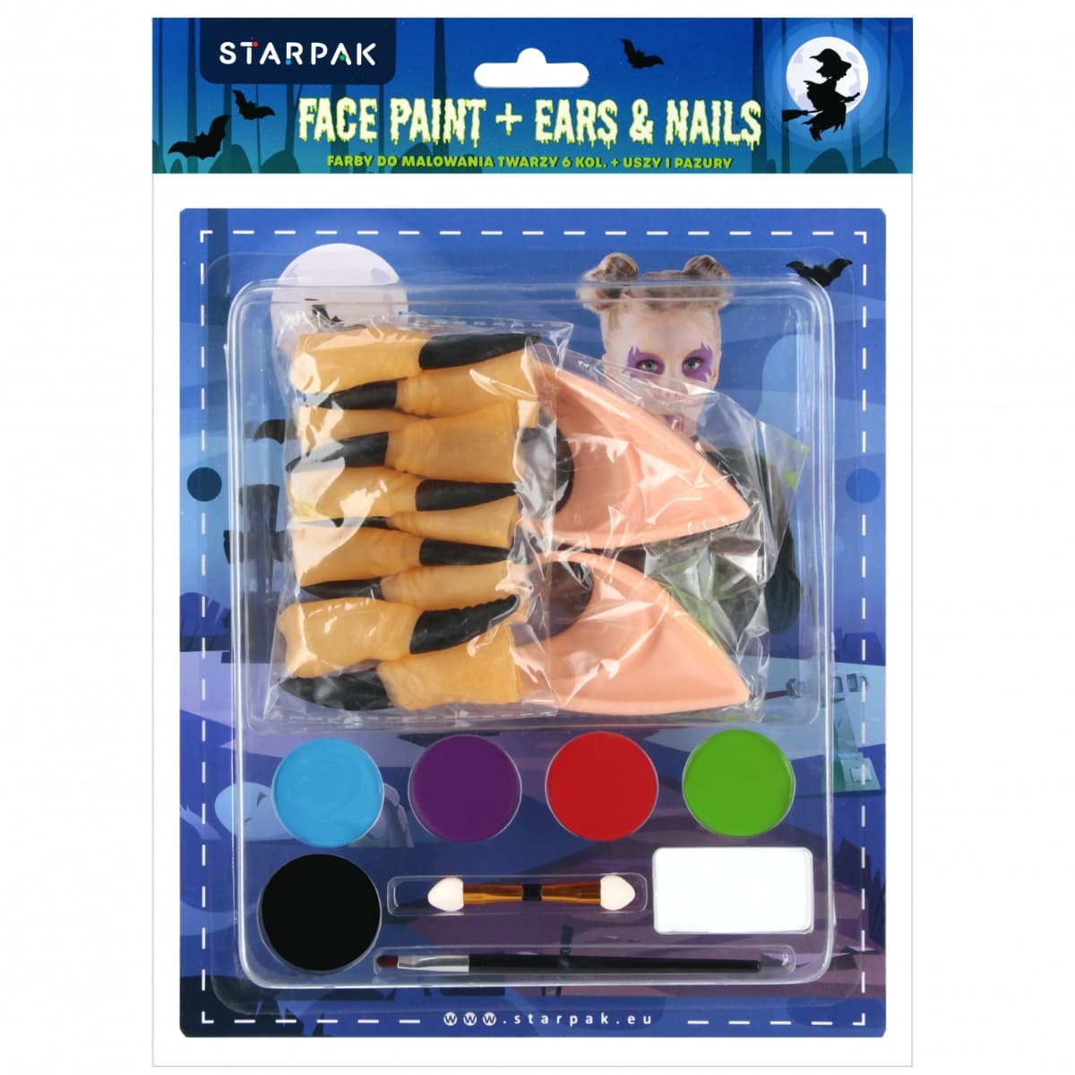 Vopsea de fata si accesorii pentru Halloween, Starpak, 6 culori