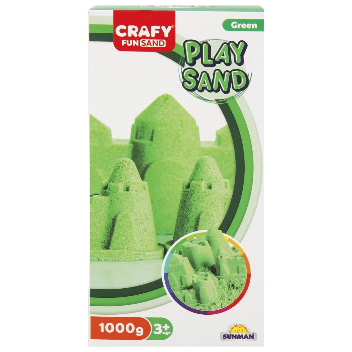 Nisip Kinetic, Crafy, 1 kg, Verde