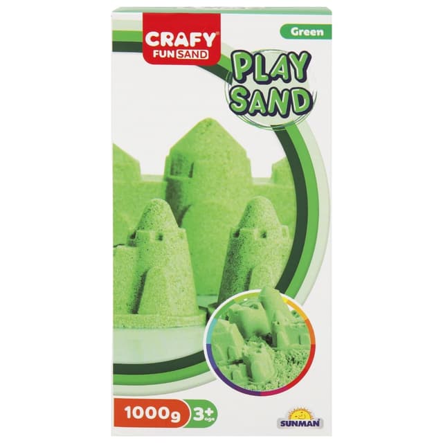 Nisip Kinetic, Crafy, 1 kg, Verde