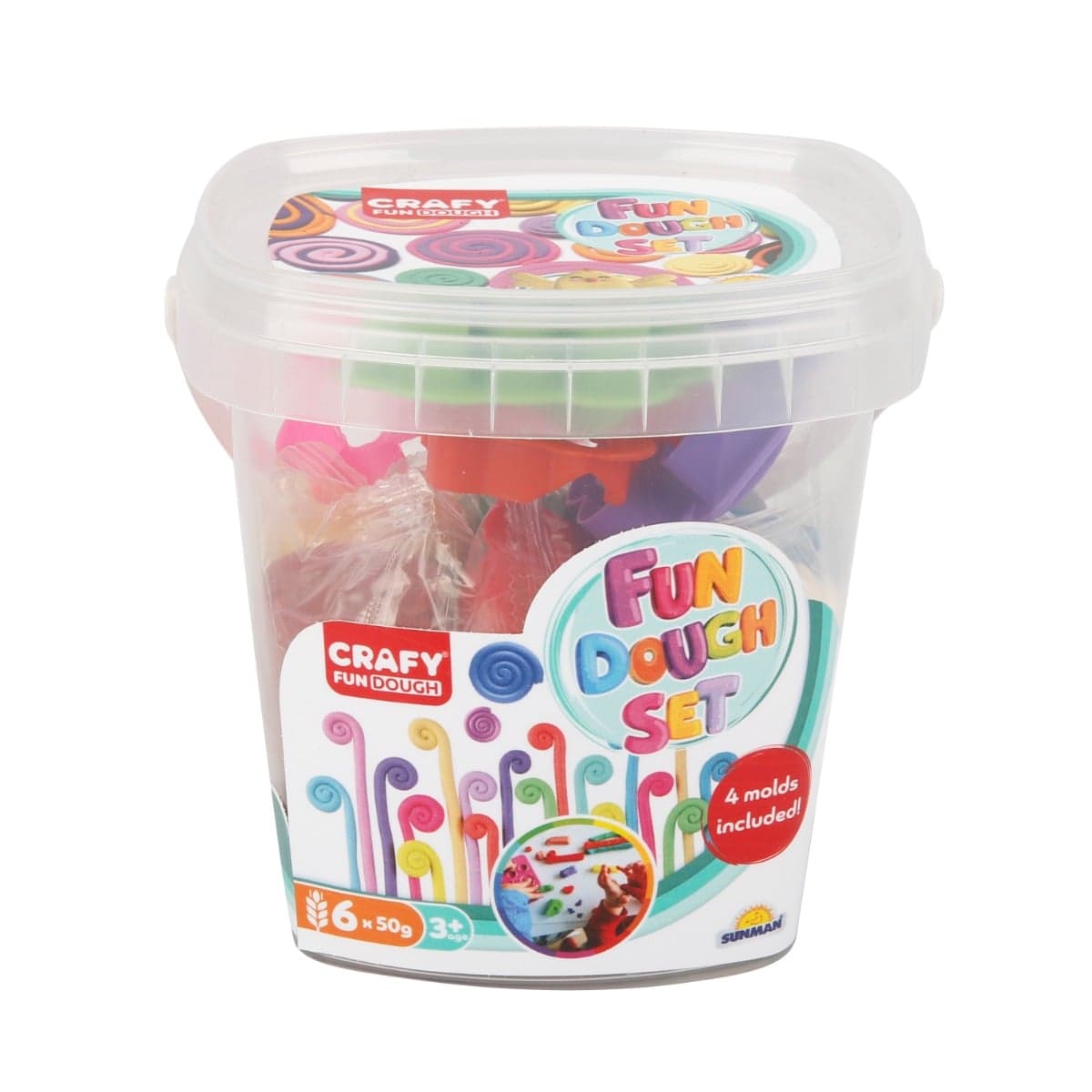 Set galetusa cu plastilina, Crafy, 300 g