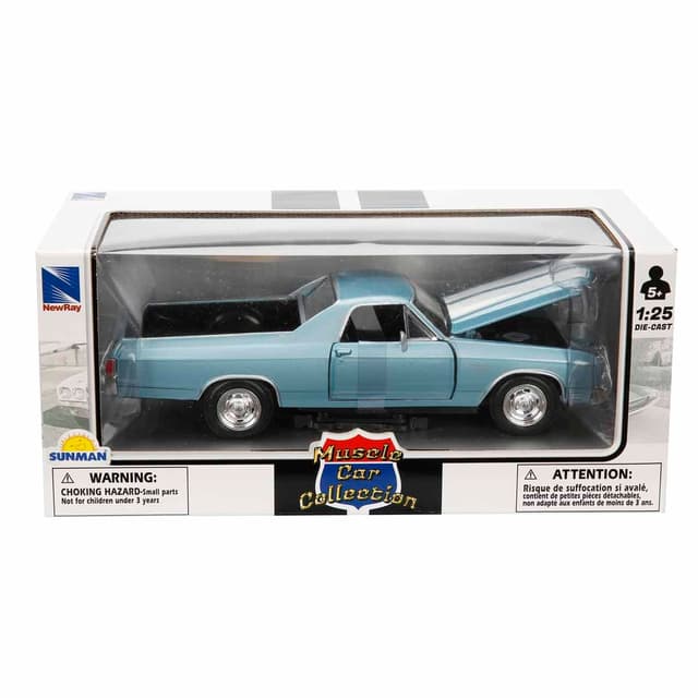 Masina metalica, New Ray, 1970 Chevrolet El Camino SS, Blue, 1:25