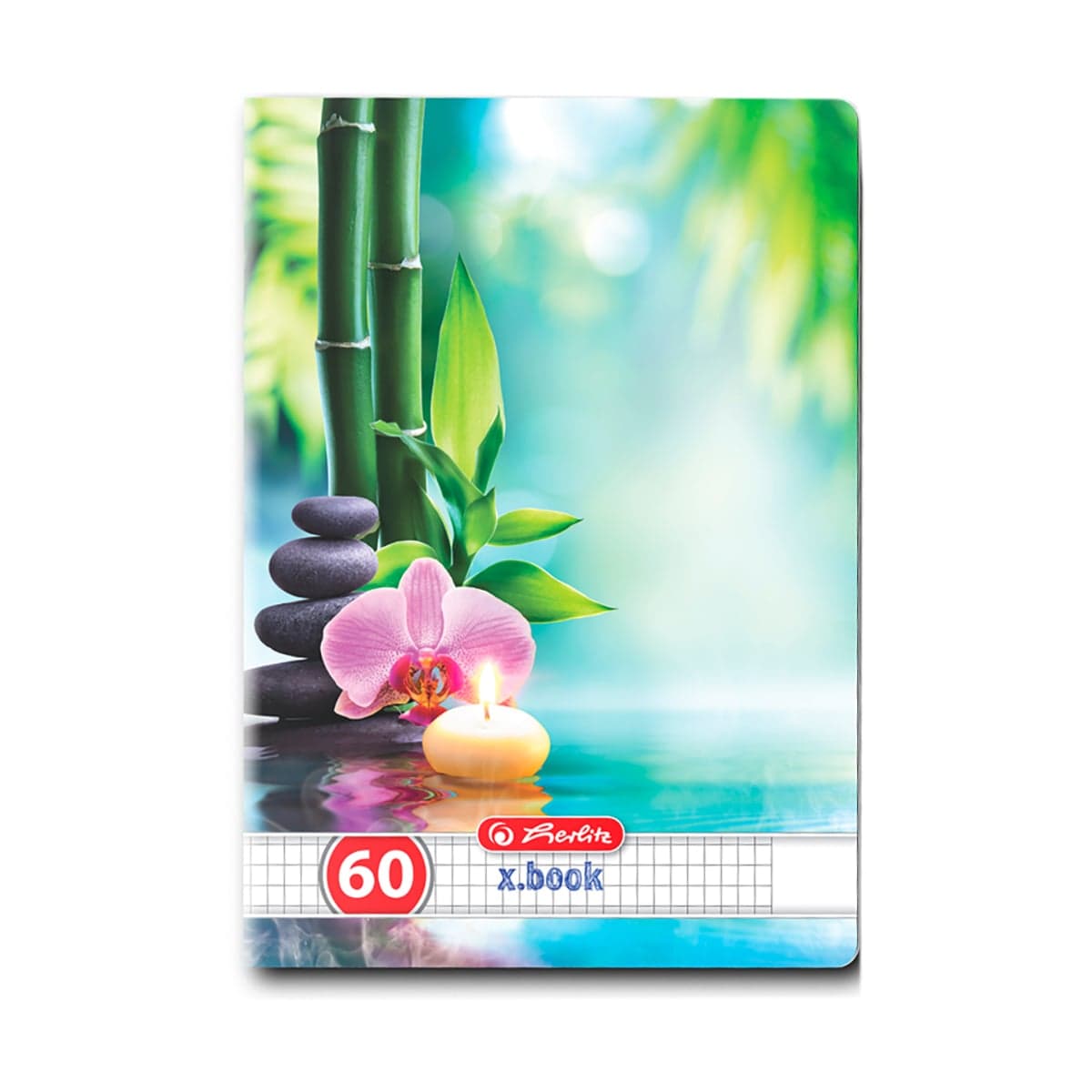 Caiet patratele Herlitz, A5, 60 file, Zen
