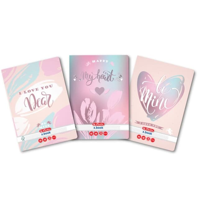 Caiet A5 48 file, dictando, motiv Be Mine, Herlitz