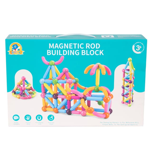 Joc de constructie, Magnetic, 62 piese