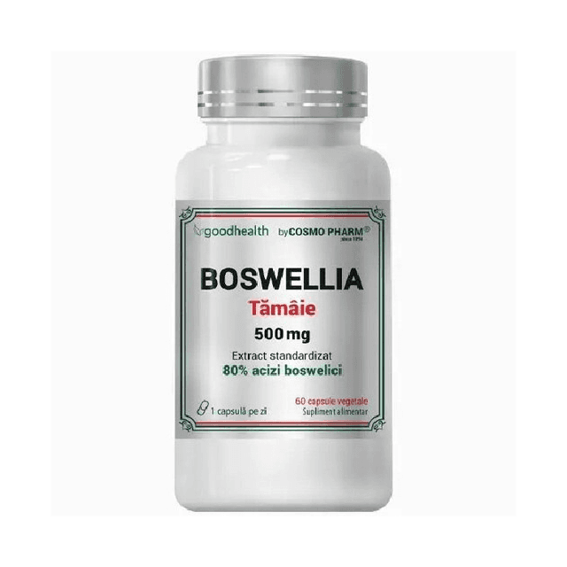 Extract de tamaie Boswellia Serrata, 500 mg, 60 capsule vegetale, Cosmo Pharm