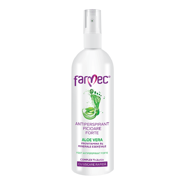 Antiperspirant picioare Forte cu Aloe Vera, 200 ml, Farmec