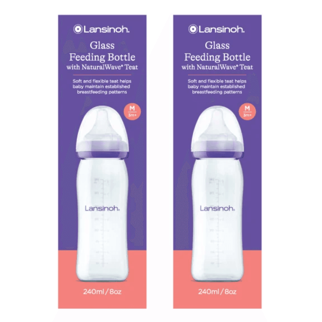 Pachet biberoane din sticla, 2*240 ml, Lansinoh