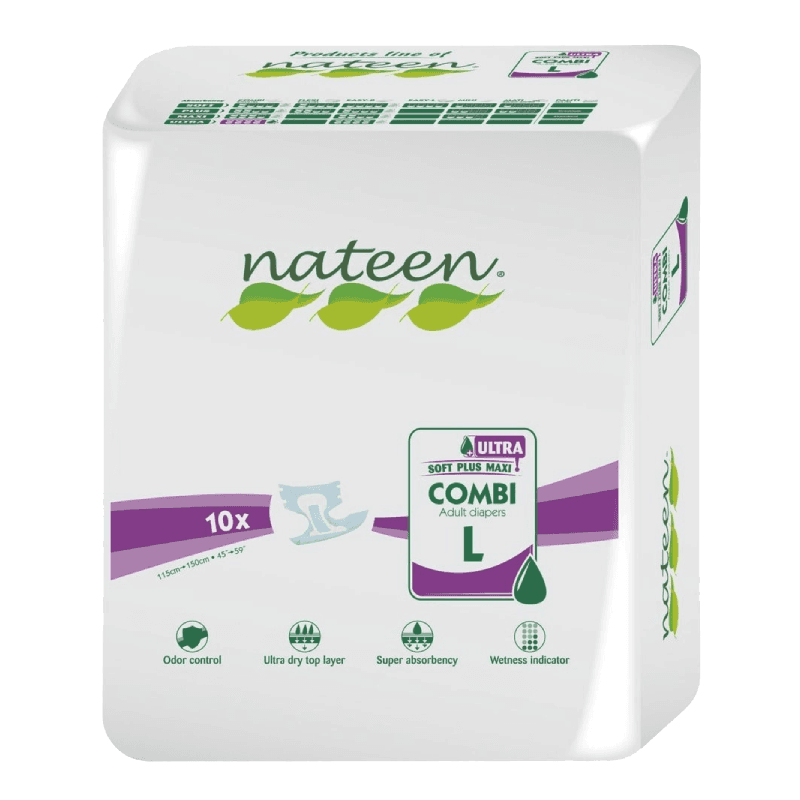 Scutece pentru adulti Combi Line X-Ultra, marime L, 10 bucati, Nateen