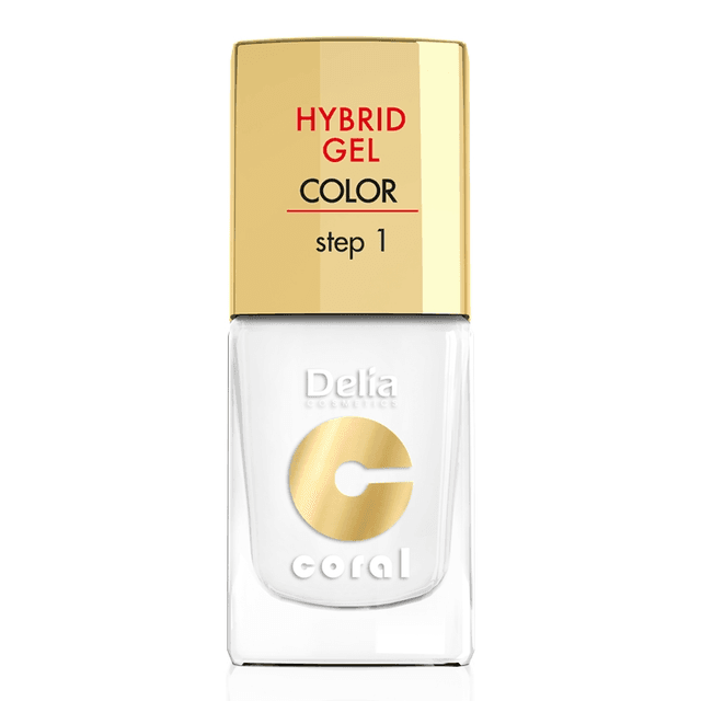 Oja Hybrid Coral 025 Alb, 11 ml, Delia Cosmetics