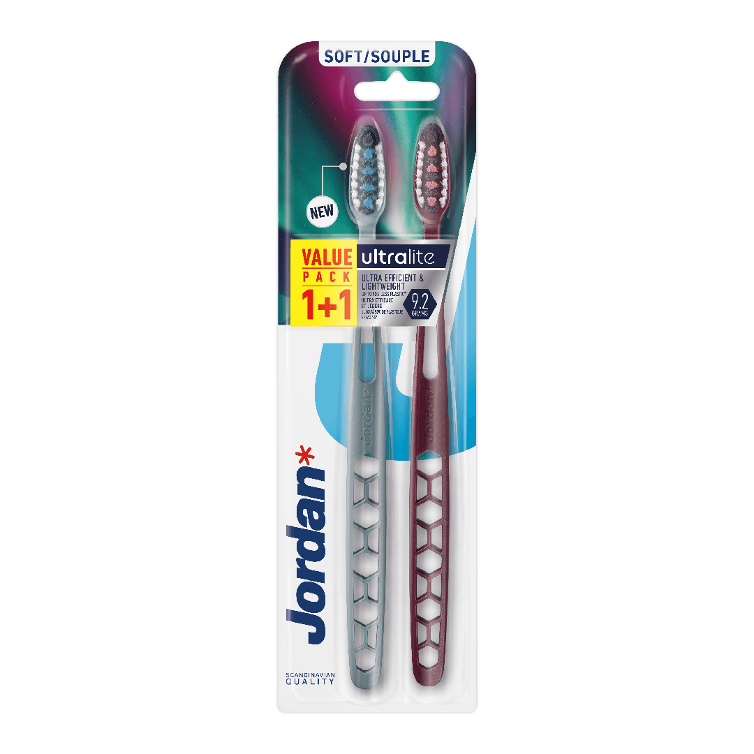 Set Periuta de dinti pentru adulti UltraLite Soft, 2 bucati, Jordan