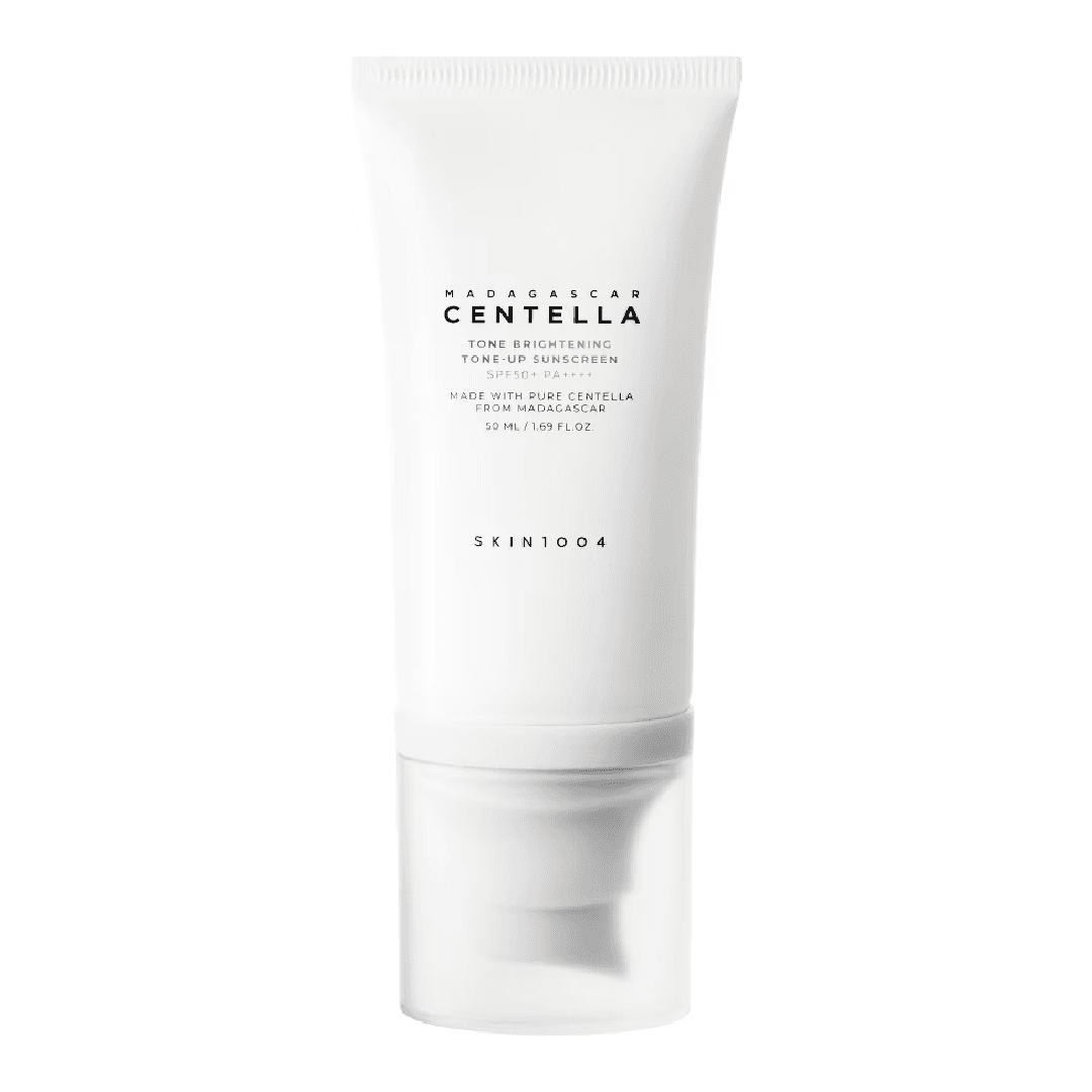 Crema de fata Tone-Up cu protectie solara SPF50+, PA++++ Tone Brightening Madagascar Centella, 50 ml, Skin1004