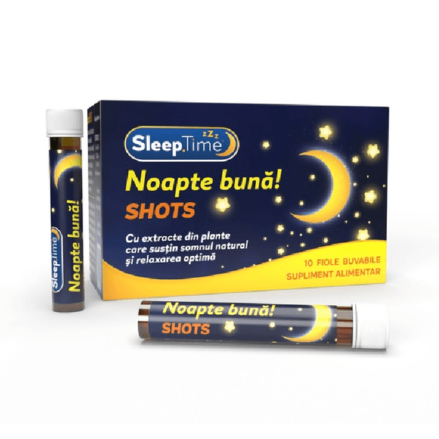 Sleeptime Noapte buna Shots, 10 fiole buvabile, Justin Pharma