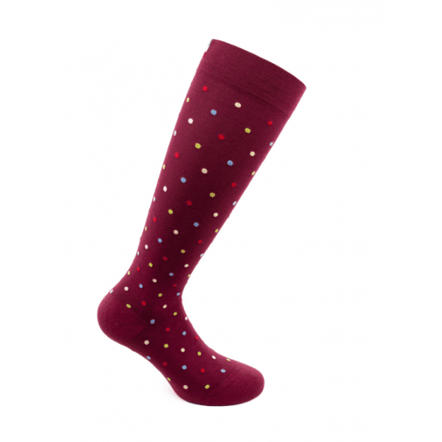 Sosete bumbac pana la genunchi, Fancy Socks, rosu - S