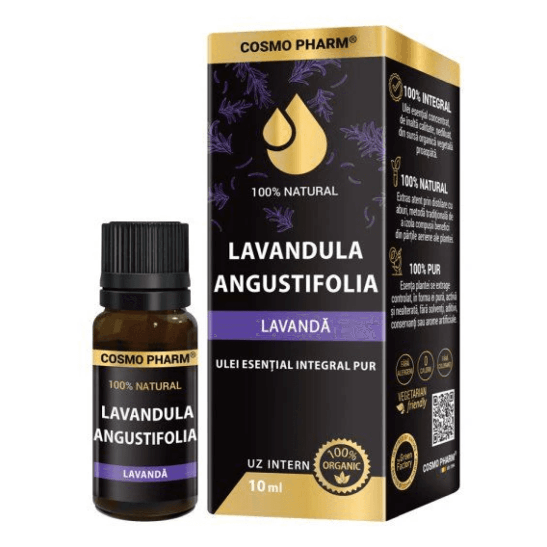 Ulei esential integral pur de lavanda, 10 ml, Cosmo Pharm