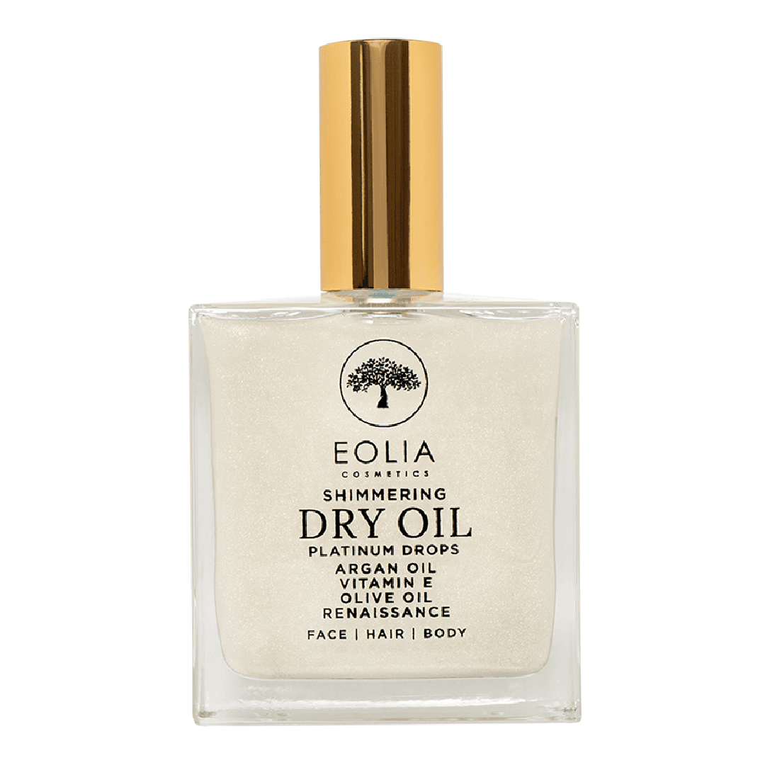 Ulei uscat cu sclipici, Platinum Drops, 100 ml, Eolia